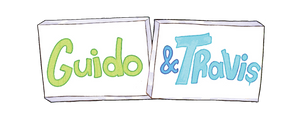 Guido & Travis Gianni Dolcè Vita Cartoon Traditional 2D Animation Funny Childrens Book Funny Picture Book Ooga blue overalls green monster fluffy Italian Aussie comedy slapstick adventure story book early readers cartoon animated Forest Disco Dance 